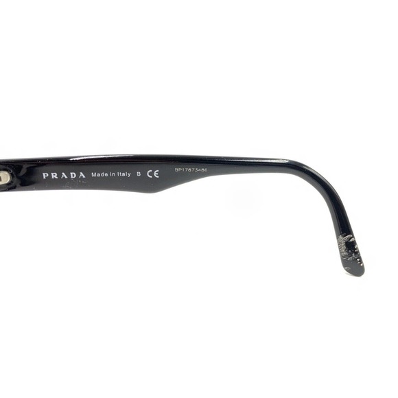 Prada VPR 16M 1AB-1O1 Black Rectangle Eyeglasses Frames 53-16 140 Italy Designer - Picture 9 of 12